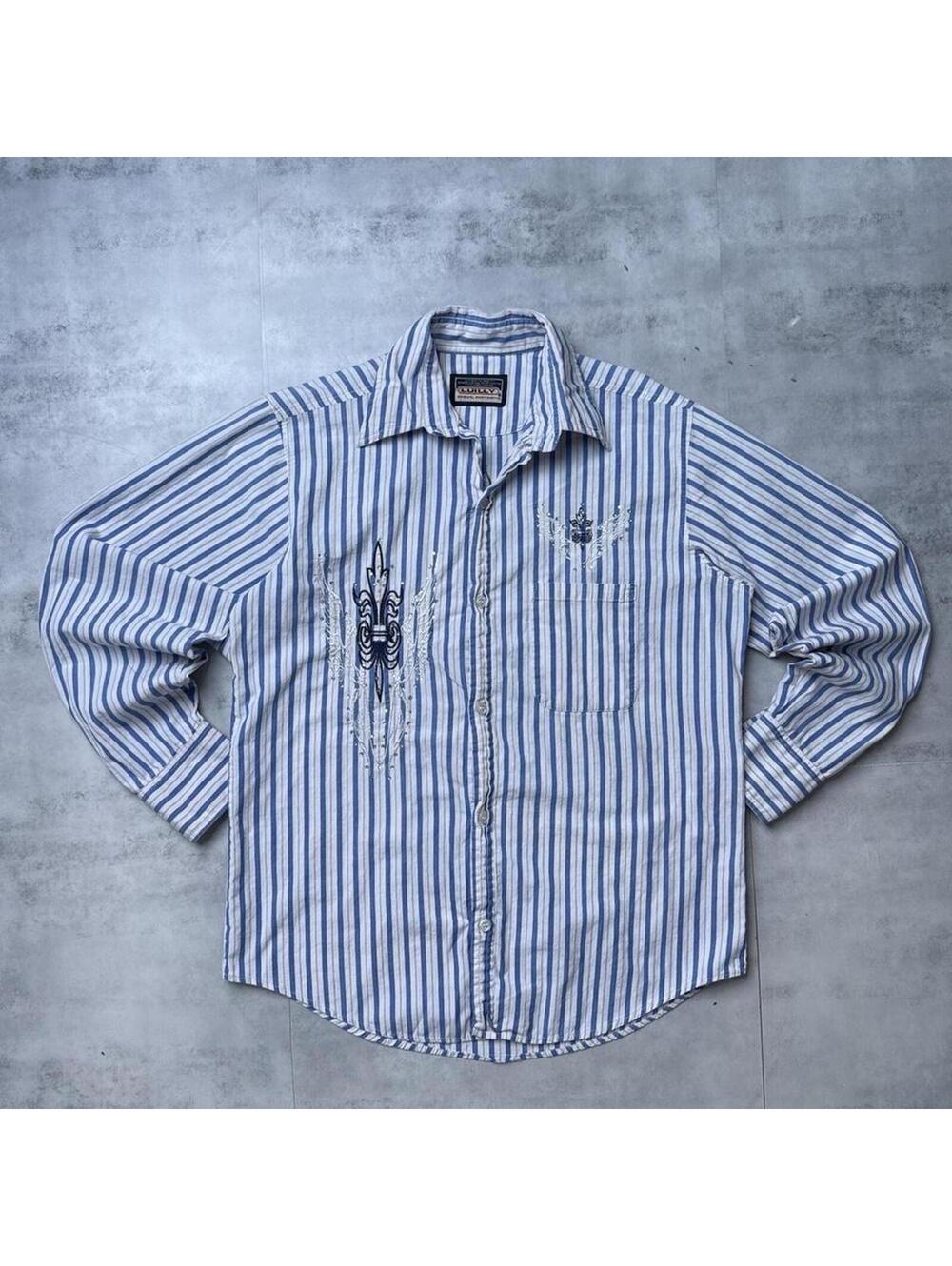 Y2K Luilly 00s Grunge Affliction style 00s button up shirt